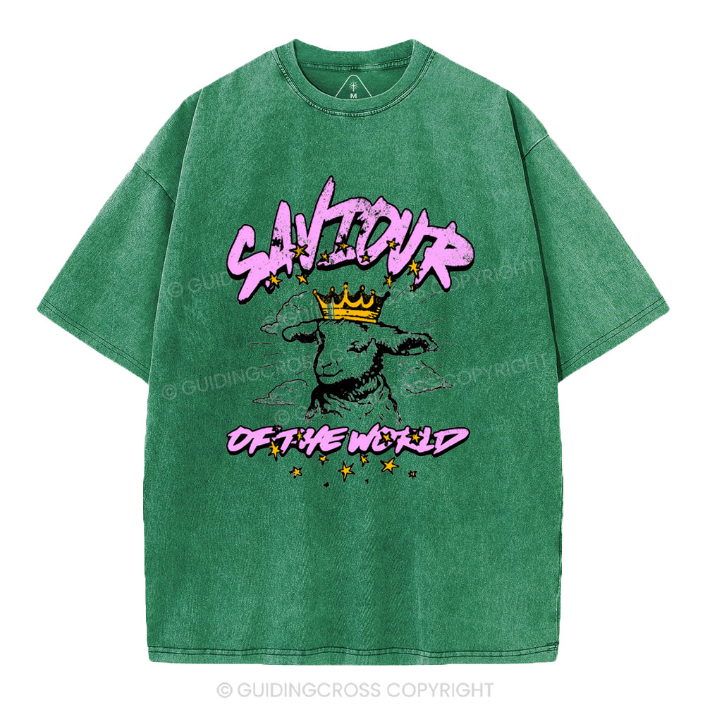 Saviour Of The World Christian Washed T-Shirt