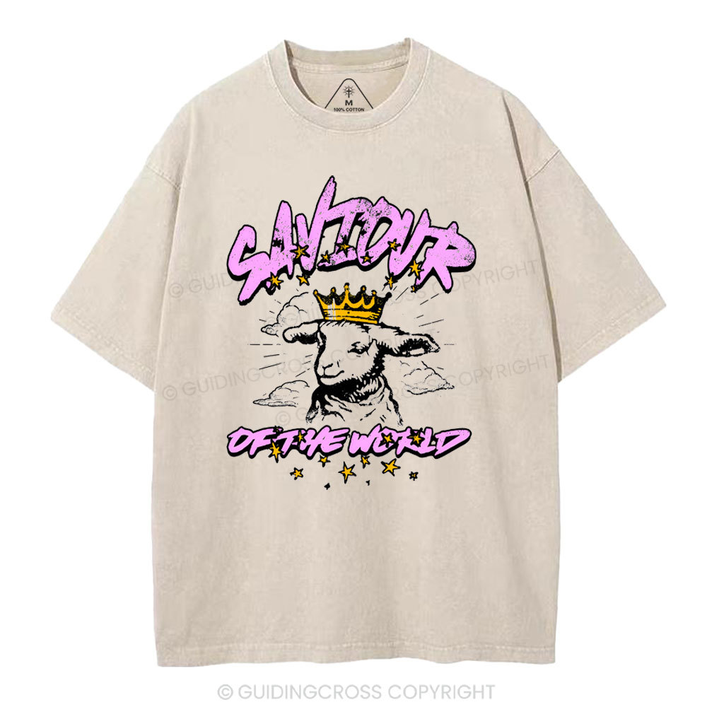 Saviour Of The World Christian Washed T-Shirt