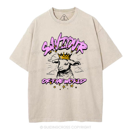 Saviour Of The World Christian Washed T-Shirt