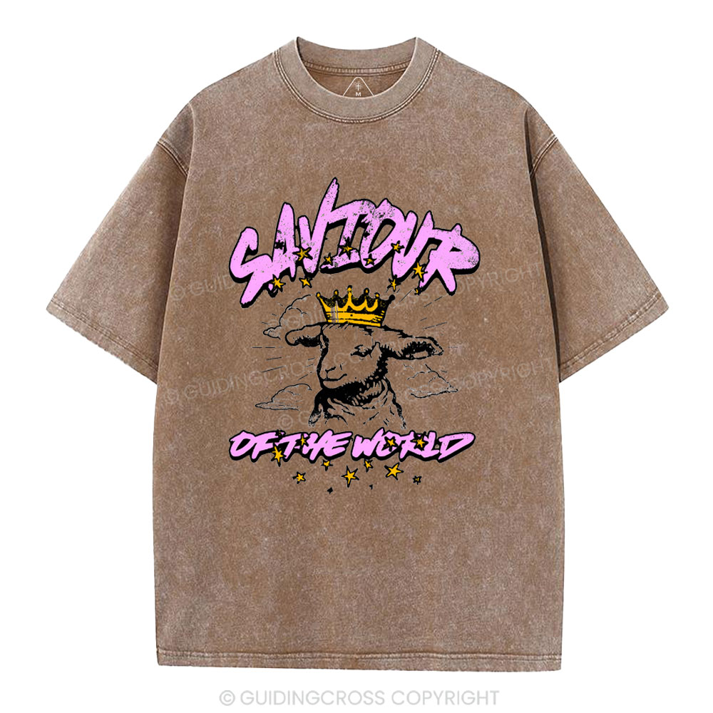 Saviour Of The World Christian Washed T-Shirt