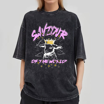 Saviour Of The World Christian Washed T-shirt