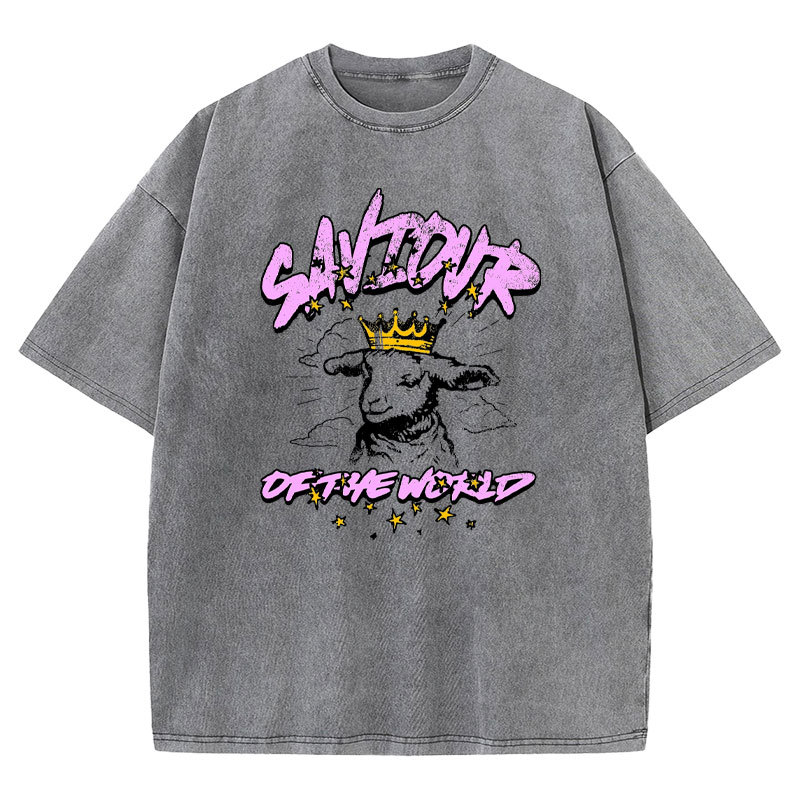 Saviour Of The World Christian Washed T-shirt