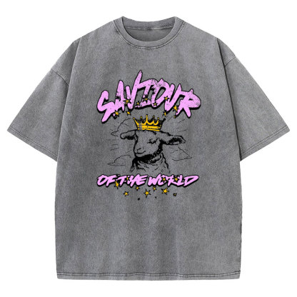 Saviour Of The World Christian Washed T-shirt