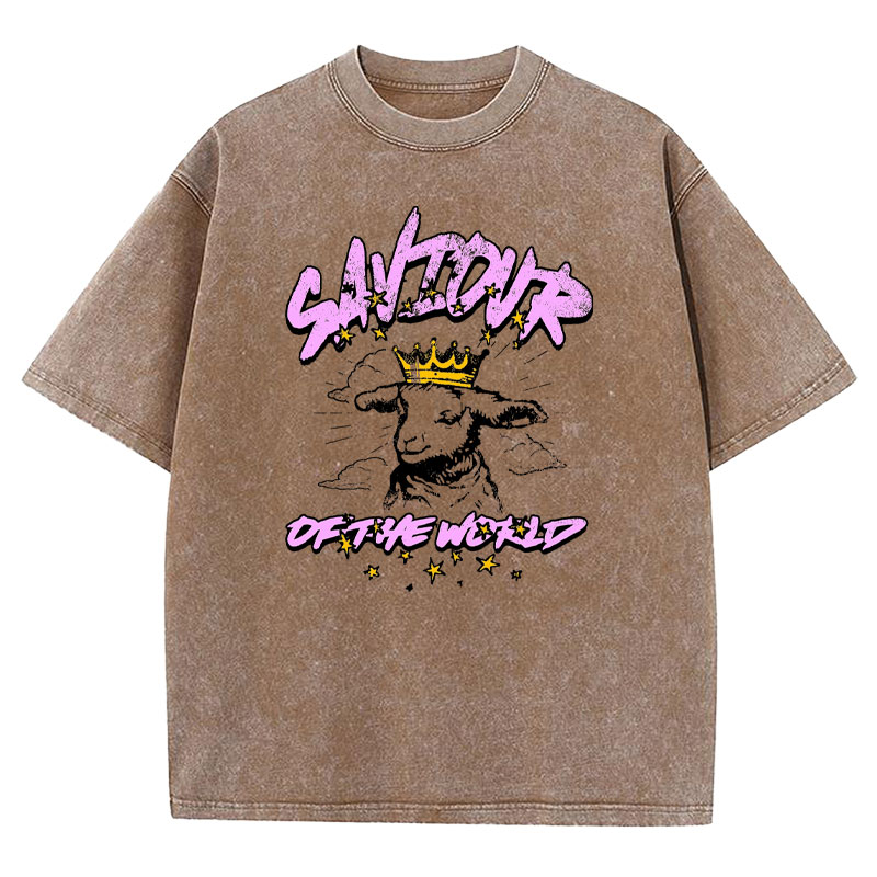 Saviour Of The World Christian Washed T-shirt