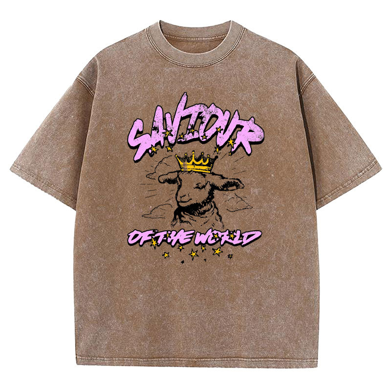 Saviour Of The World Christian Washed T-shirt