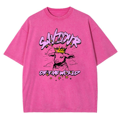 Saviour Of The World Christian Washed T-shirt