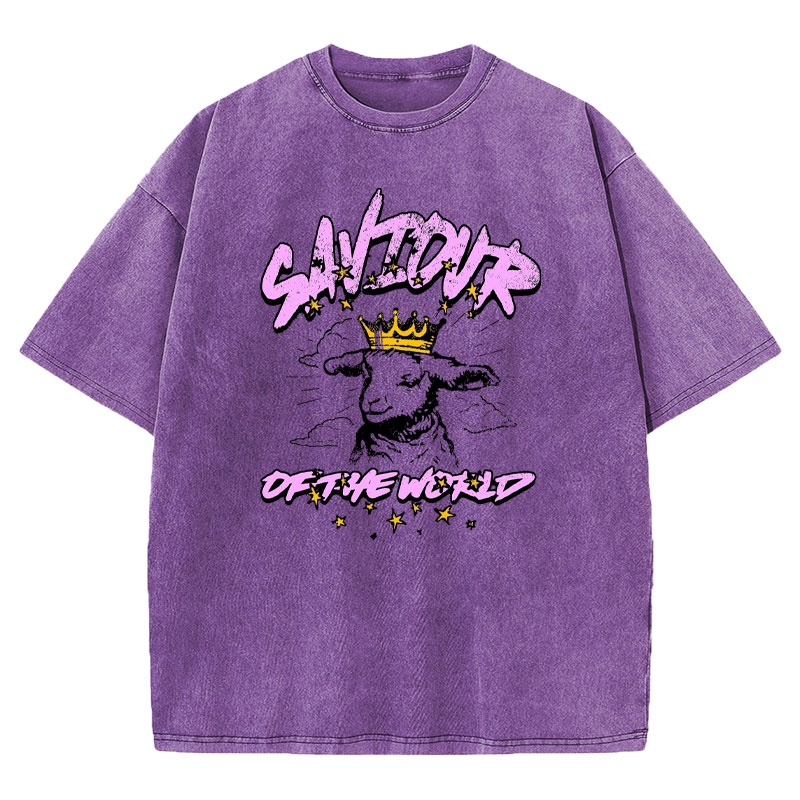 Saviour Of The World Christian Washed T-shirt