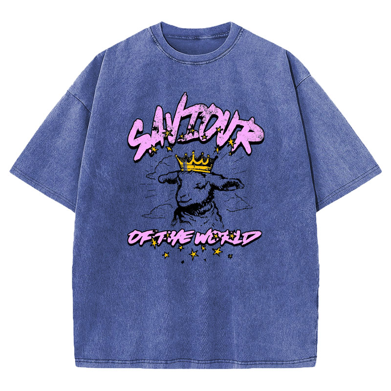 Saviour Of The World Christian Washed T-shirt