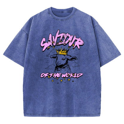 Saviour Of The World Christian Washed T-shirt