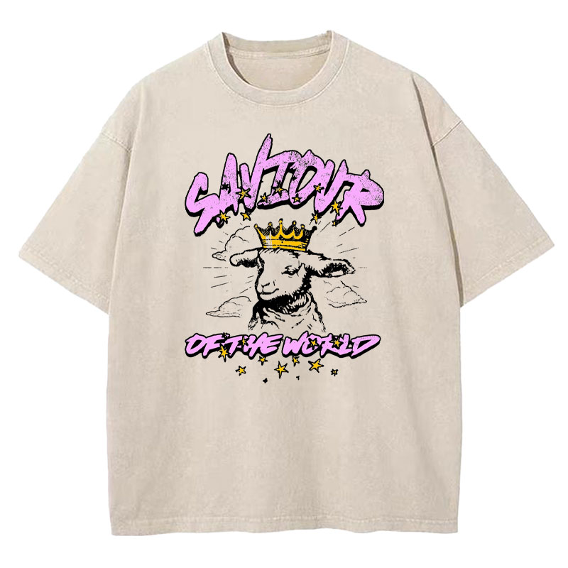 Saviour Of The World Christian Washed T-shirt