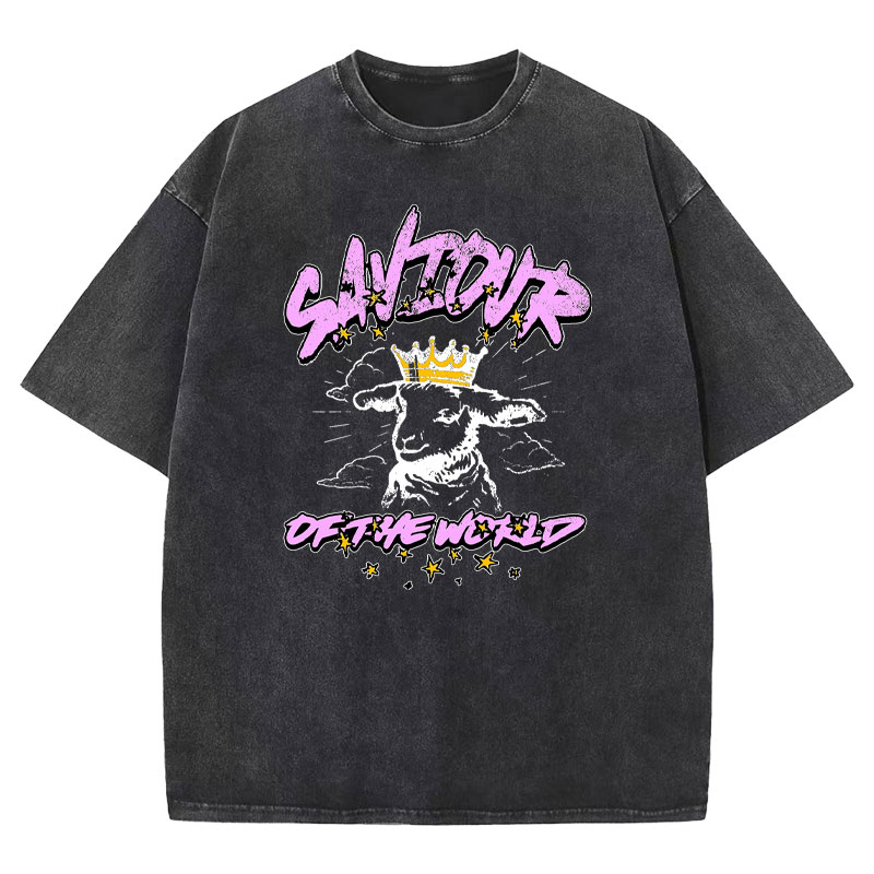 Saviour Of The World Christian Washed T-shirt