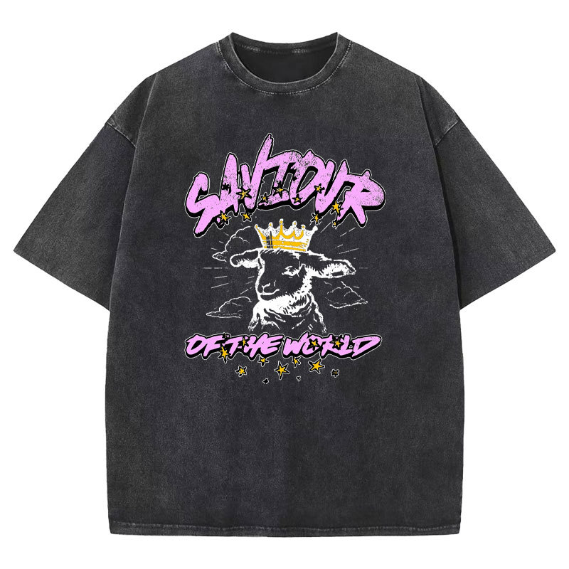 Saviour Of The World Christian Washed T-shirt