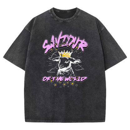 Saviour Of The World Christian Washed T-shirt