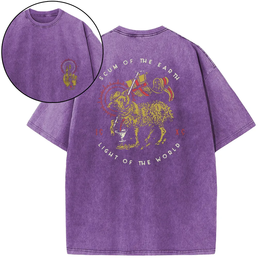 Scum Of The Earth Christian Washed T-Shirt