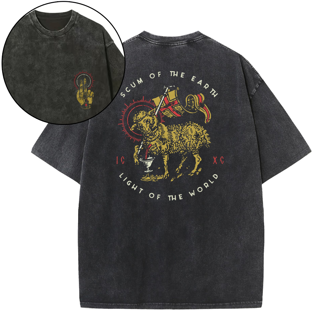 Scum Of The Earth Christian Washed T-Shirt