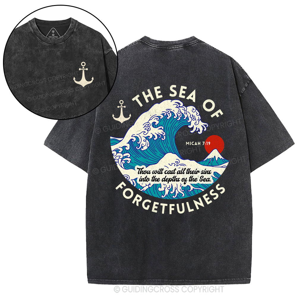 Sea Of Forgetfulness Christian Washed T-Shirt