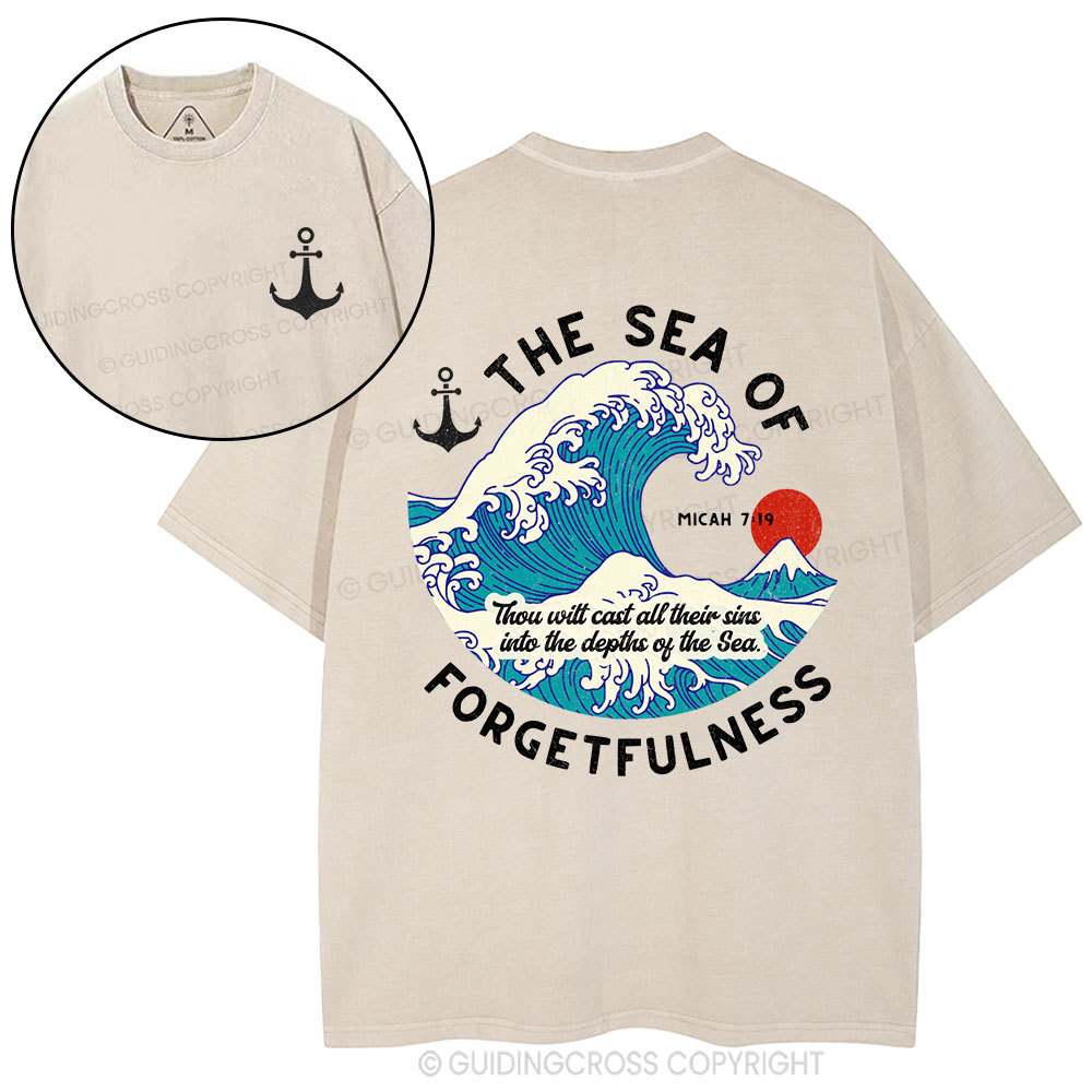 Sea Of Forgetfulness Christian Washed T-Shirt