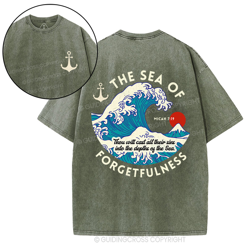 Sea Of Forgetfulness Christian Washed T-Shirt