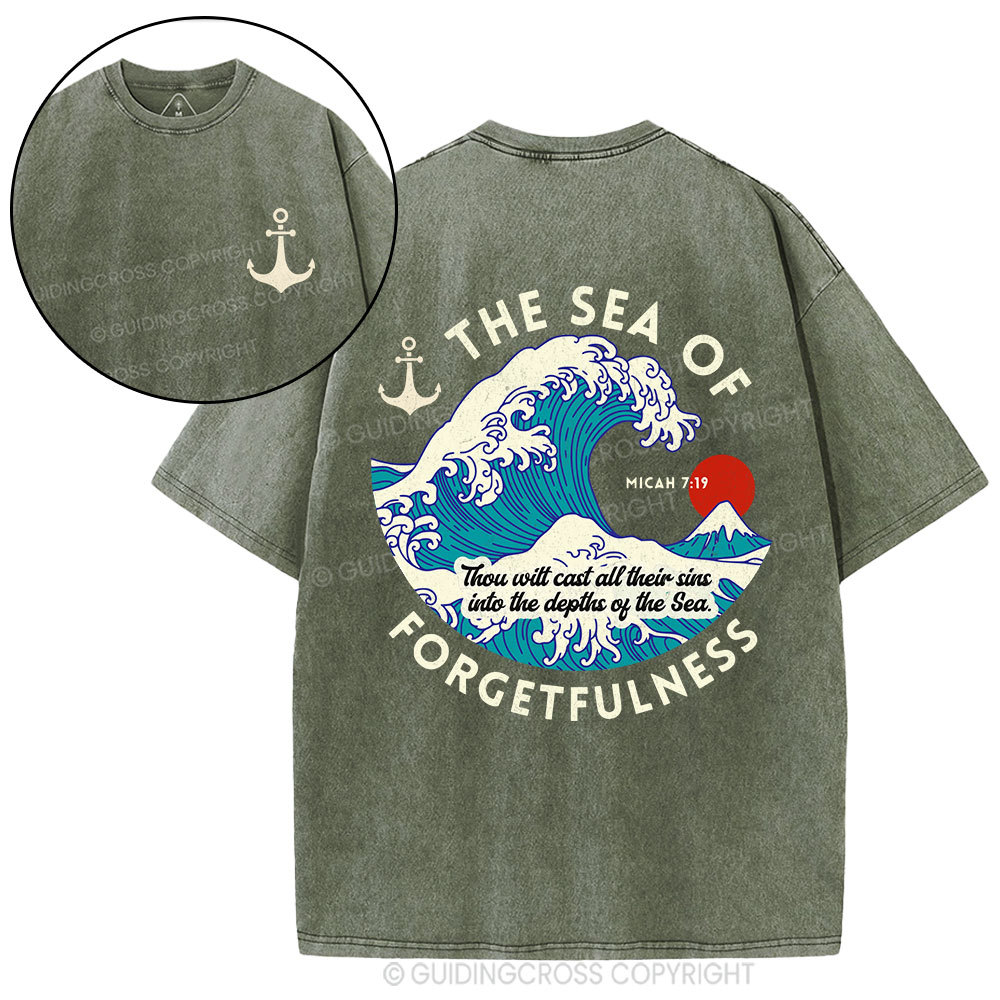 Sea Of Forgetfulness Christian Washed T-Shirt