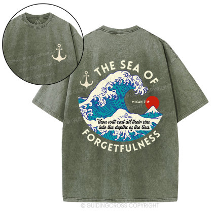 Sea Of Forgetfulness Christian Washed T-Shirt