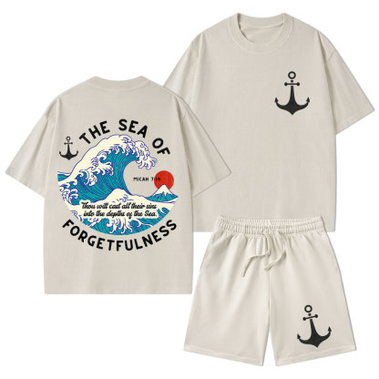 Sea Of Forgetfulness Christian Washed T-Shirt & Shorts