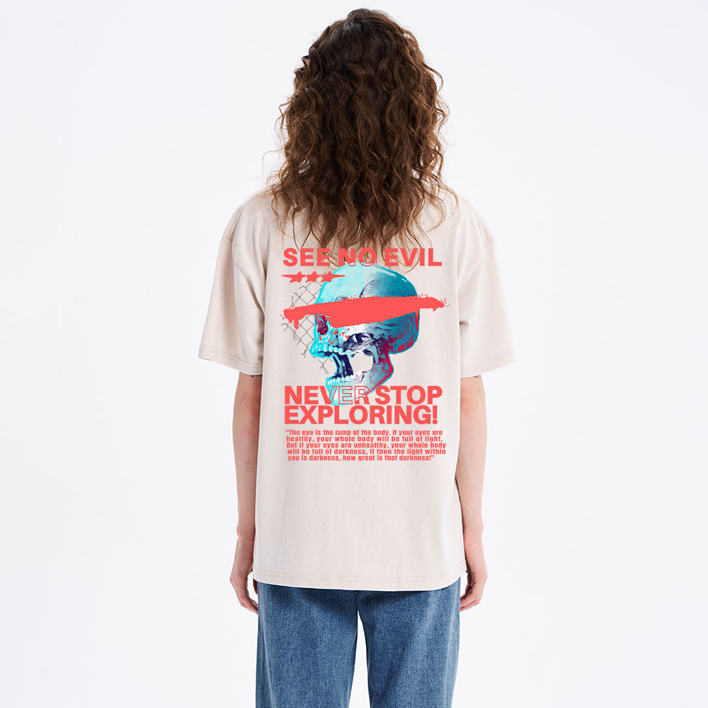 See No Evil Christian Washed T-Shirt