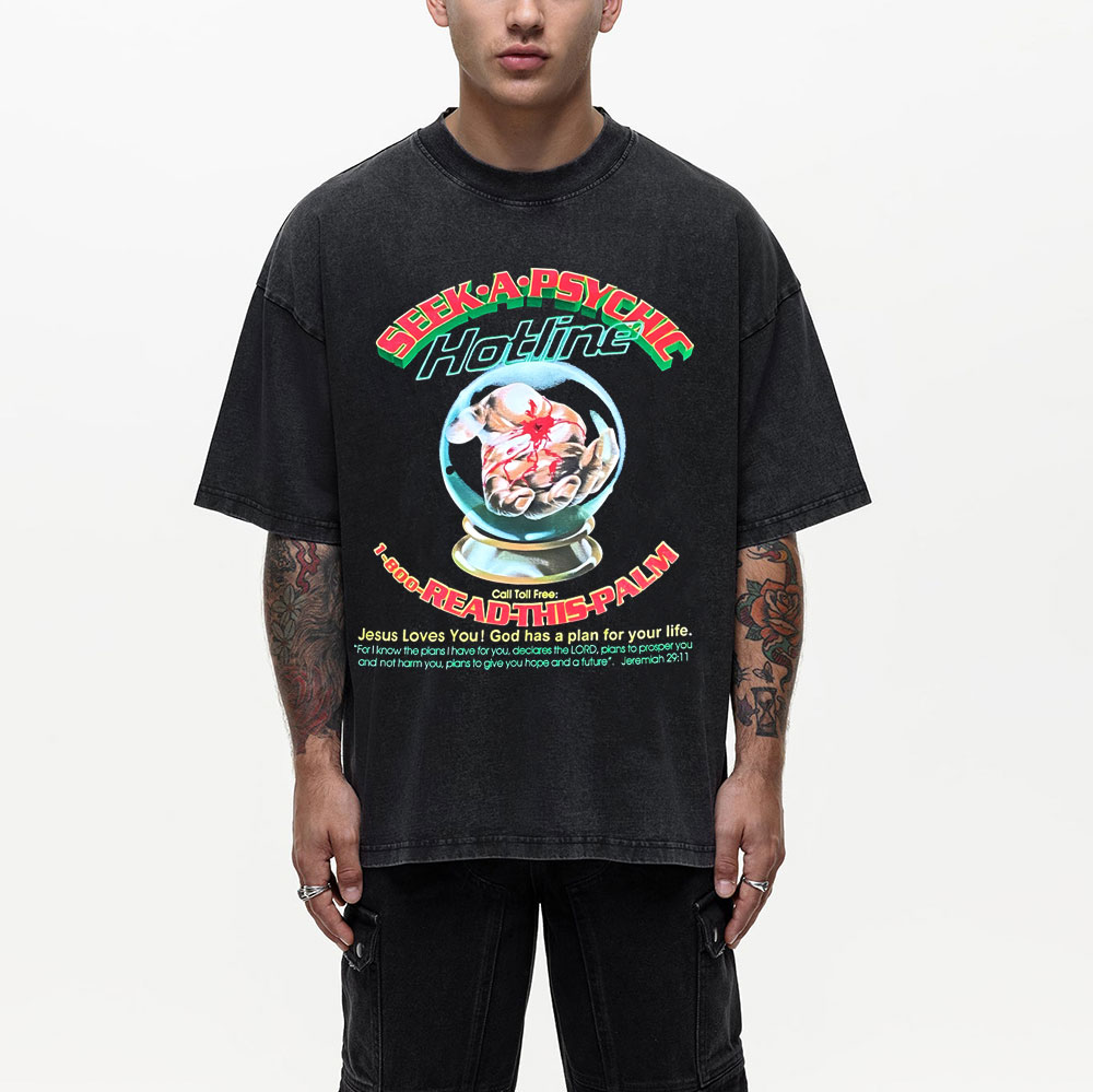 Seek A Psychis Christian Washed T-Shirt