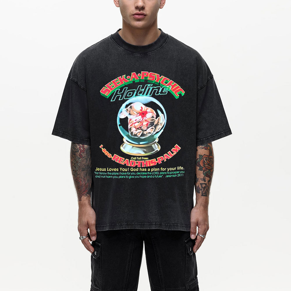 Seek A Psychis Christian Washed T-Shirt