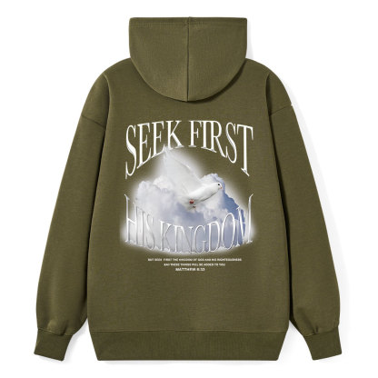 Seek First His Kingdom Classic Christian Hoodie