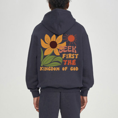 Seek First The Kindom Of God Christian Fleece Hoodie Set