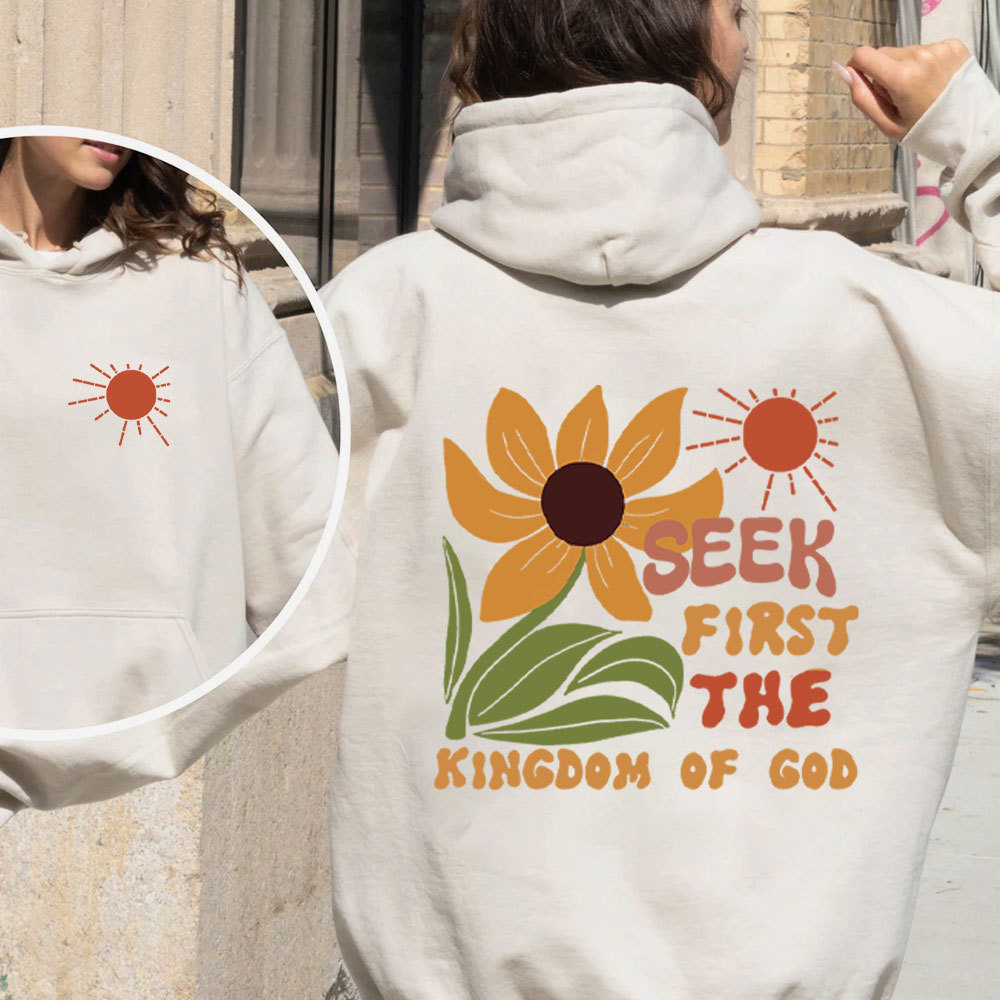 Seek First The Kindom Of God Christian Fleece Hoodie Set