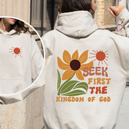 Seek First The Kindom Of God Christian Fleece Hoodie Set