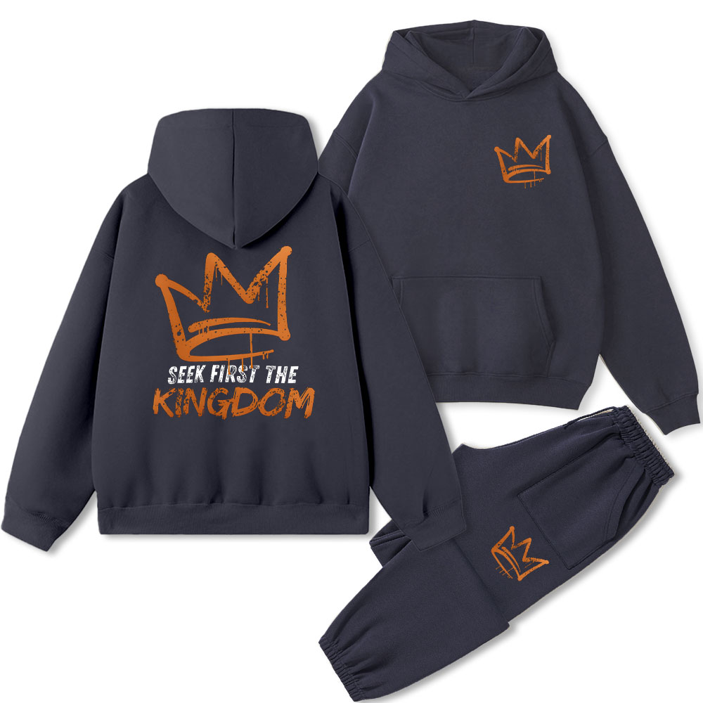 Seek First The Kingdom Christian Fleece Hoodie Set