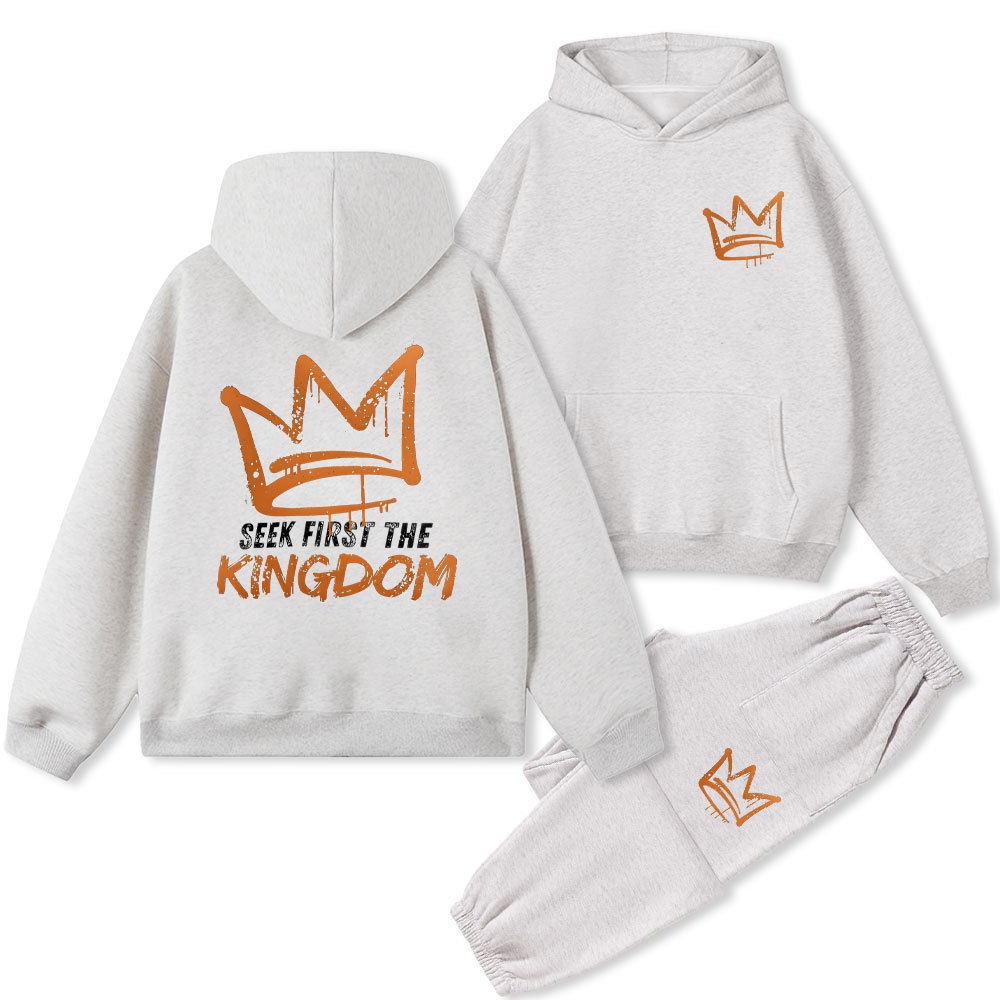 Seek First The Kingdom Christian Fleece Hoodie Set