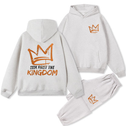 Seek First The Kingdom Christian Fleece Hoodie Set