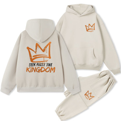 Seek First The Kingdom Christian Fleece Hoodie Set