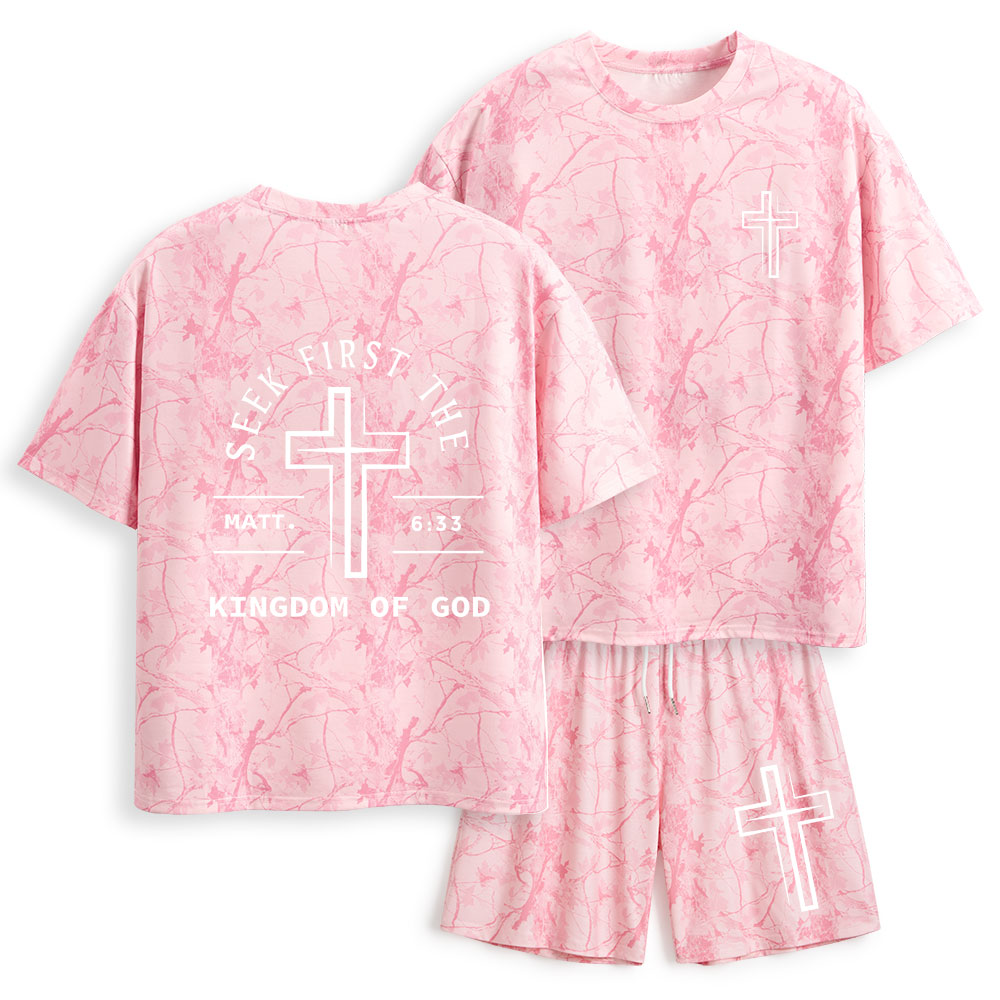 Seek First The Kingdom Of God Christian Camo T-Shirt & Shorts