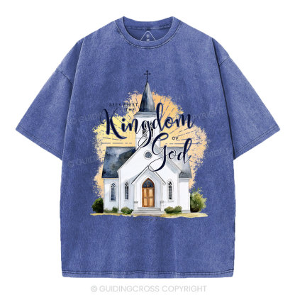 Seek First The Kingdom Of God Christian Washed T-Shirt
