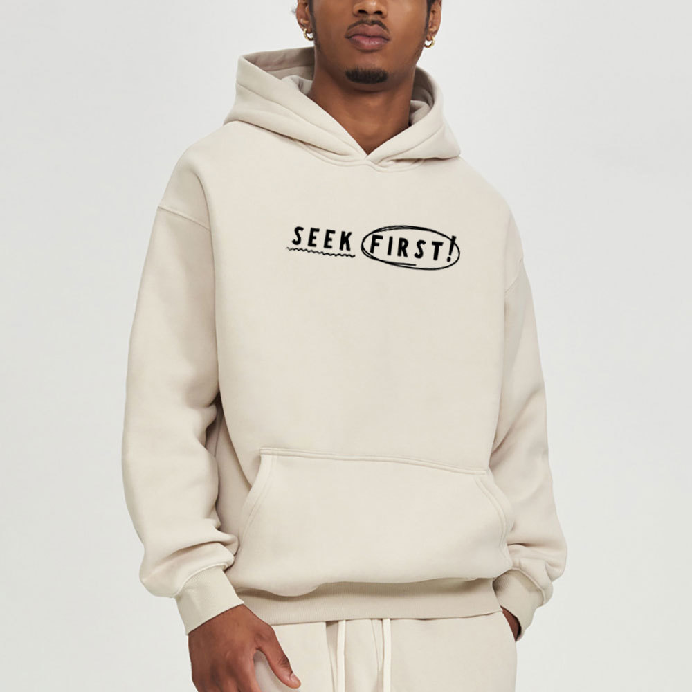 Seek Frist The Kingdom Of God Christian Fleece Hoodie Set