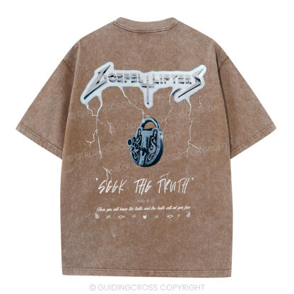 Seek The Truth Christian Washed  T-Shirt