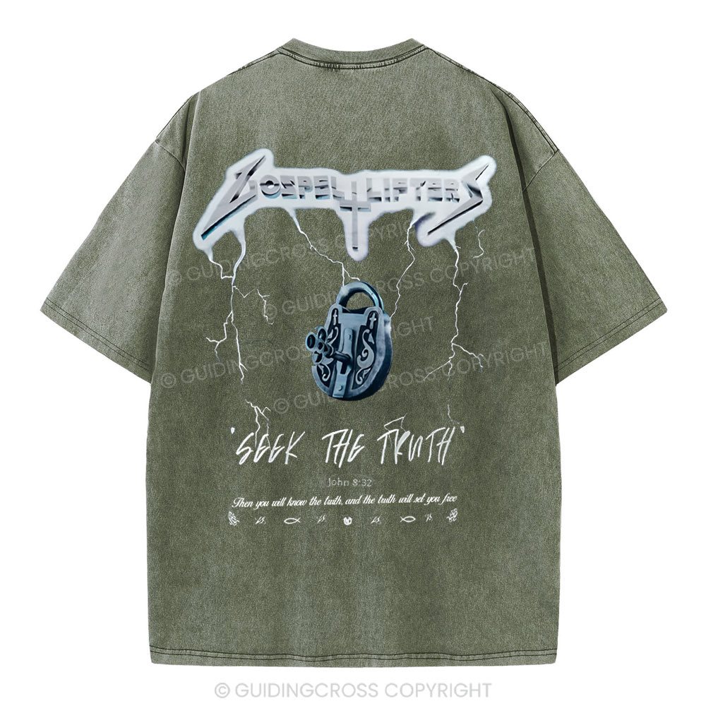 Seek The Truth Christian Washed  T-Shirt