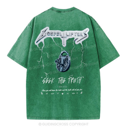 Seek The Truth Christian Washed  T-Shirt