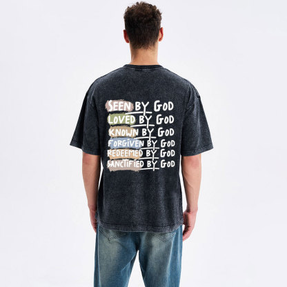 Seen By God Christian Washed T-Shirt