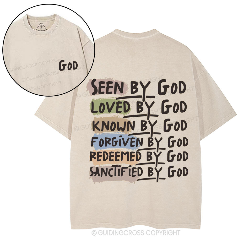 Seen By God Christian Washed T-Shirt
