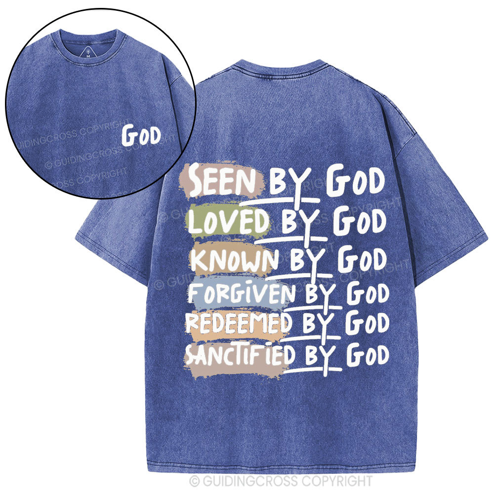Seen By God Christian Washed T-Shirt