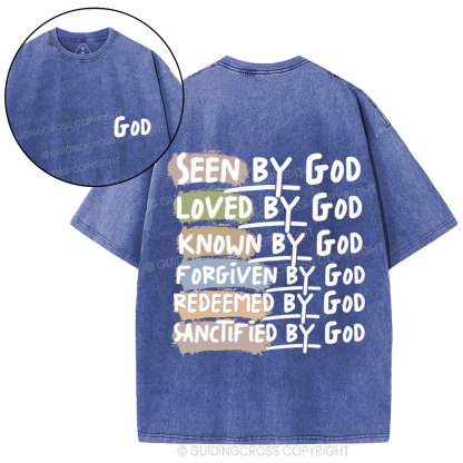 Seen By God Christian Washed T-Shirt