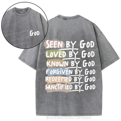 Seen By God Christian Washed T-Shirt