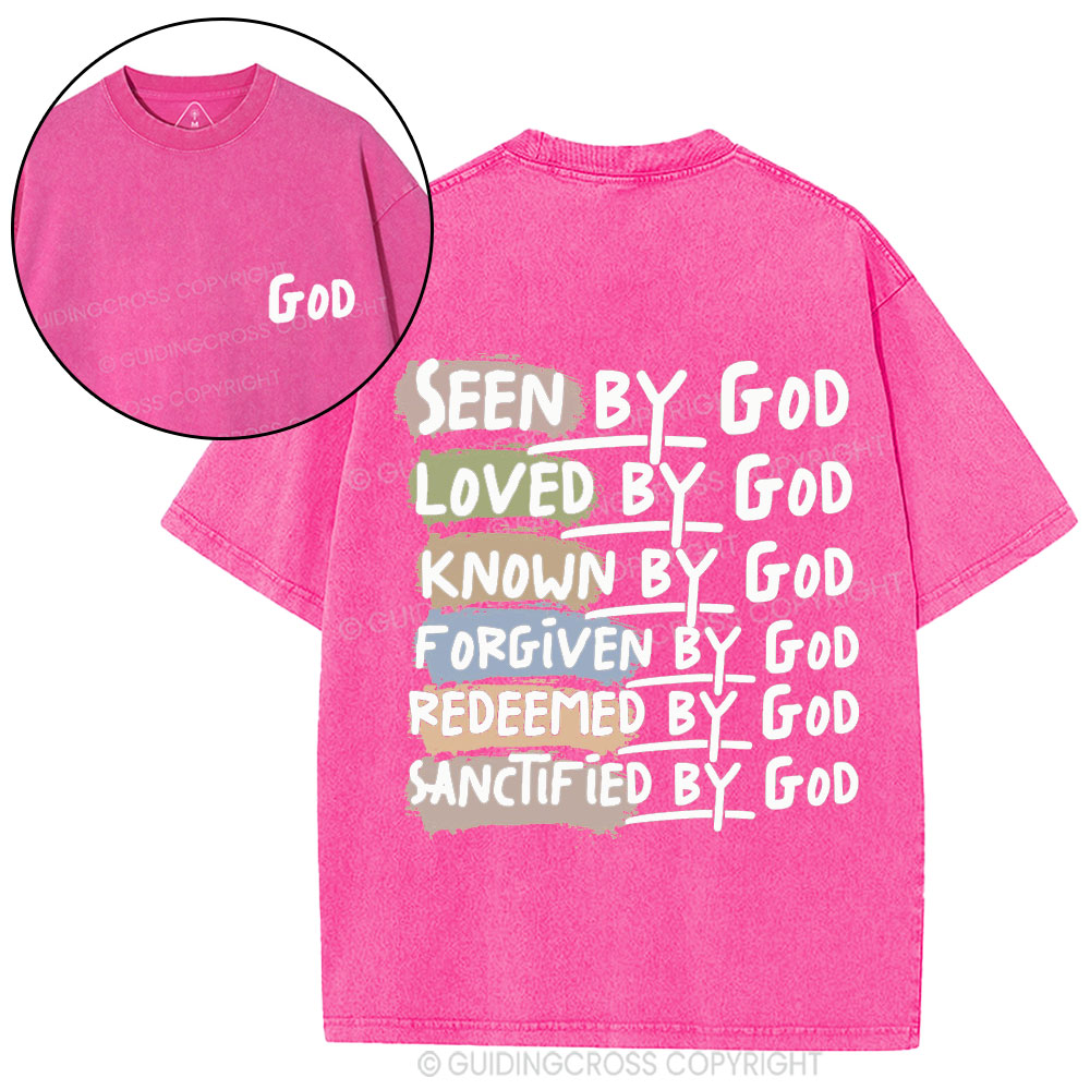 Seen By God Christian Washed T-Shirt