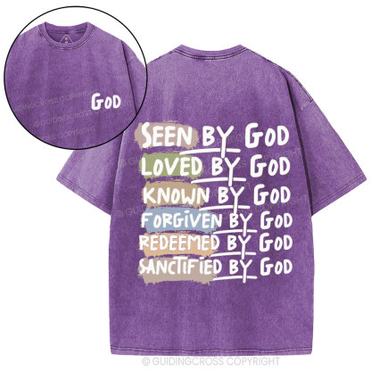 Seen By God Christian Washed T-Shirt