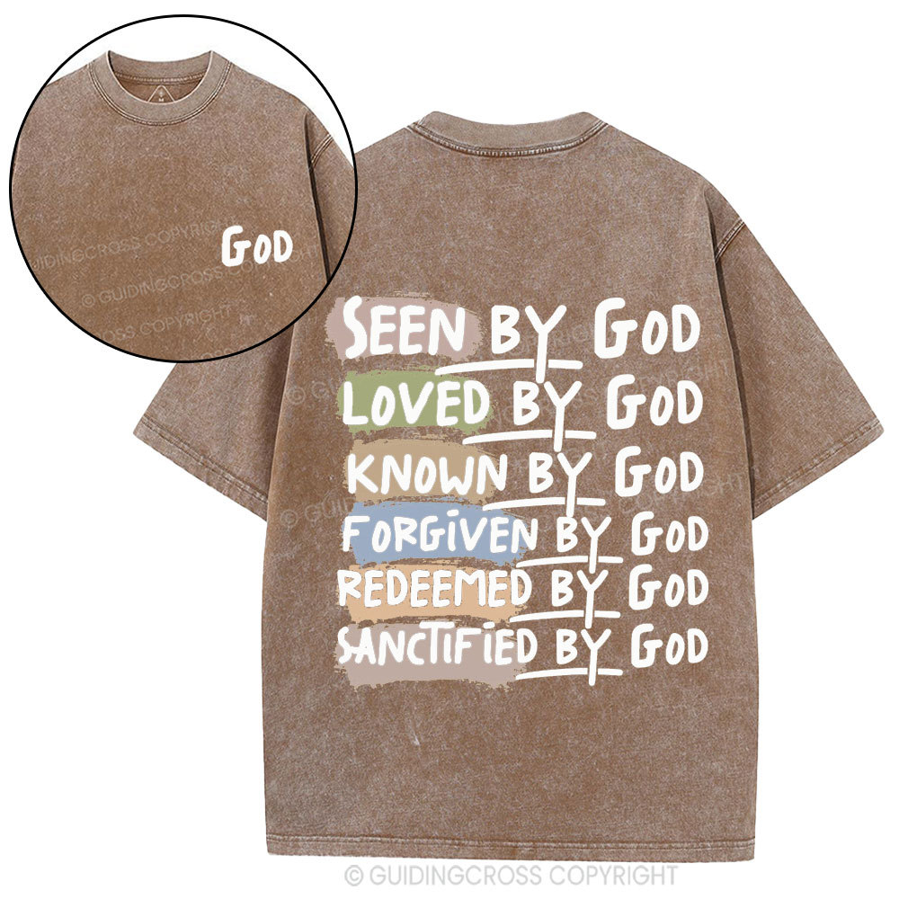 Seen By God Christian Washed T-Shirt